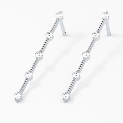 0.4 TCW Round Lab Grown Diamond Stud Earrings
