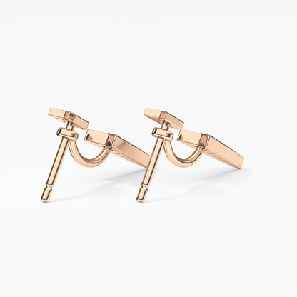 0.4 TCW Round Lab Grown Diamond Stud Earrings