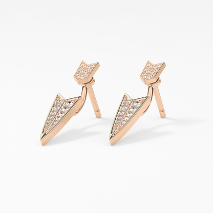 0.4 TCW Round Lab Grown Diamond Stud Earrings
