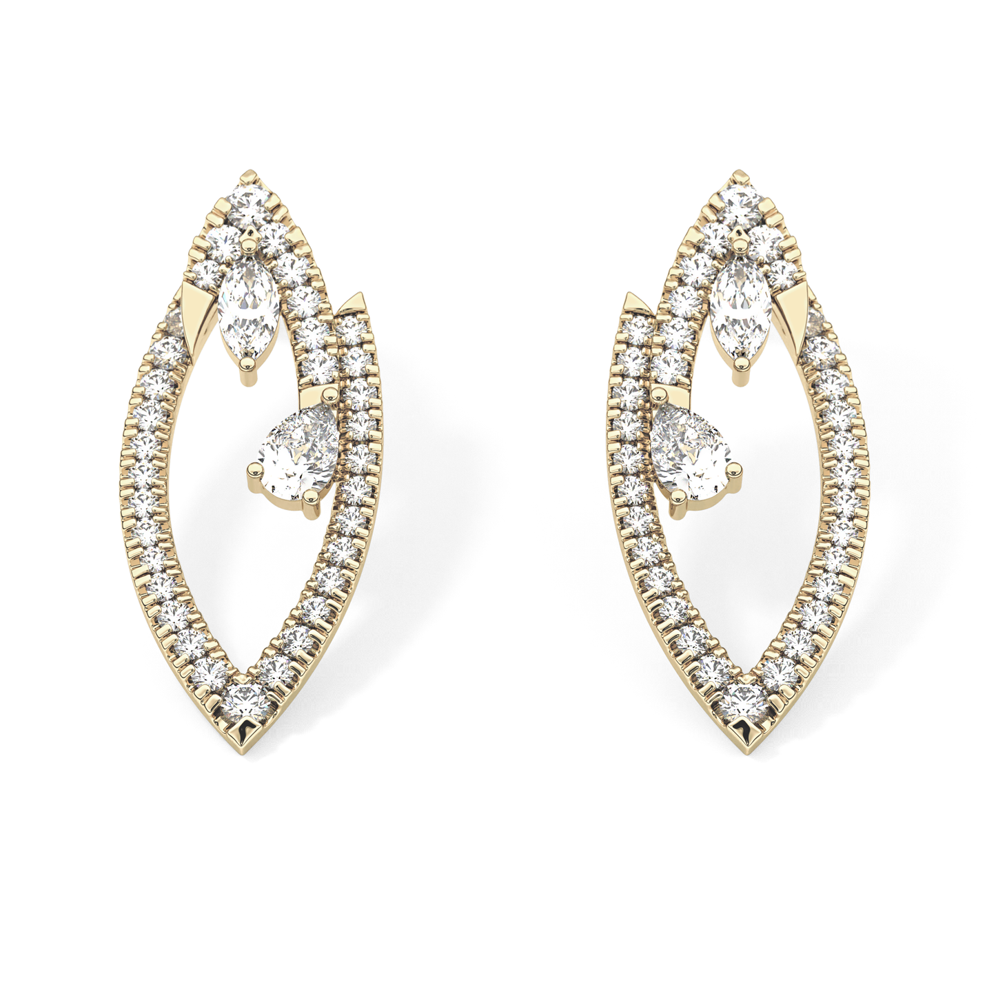 0.4 TCW Round Lab Grown Diamond Stud Earrings