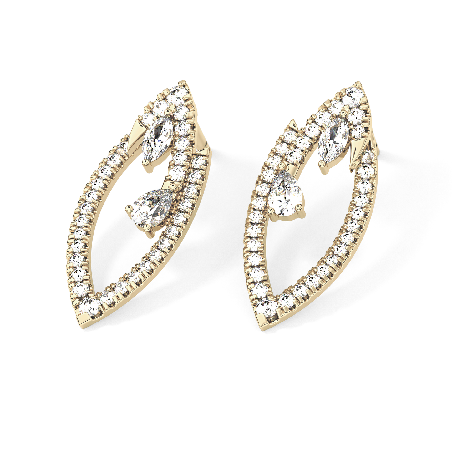 0.4 TCW Round Lab Grown Diamond Stud Earrings