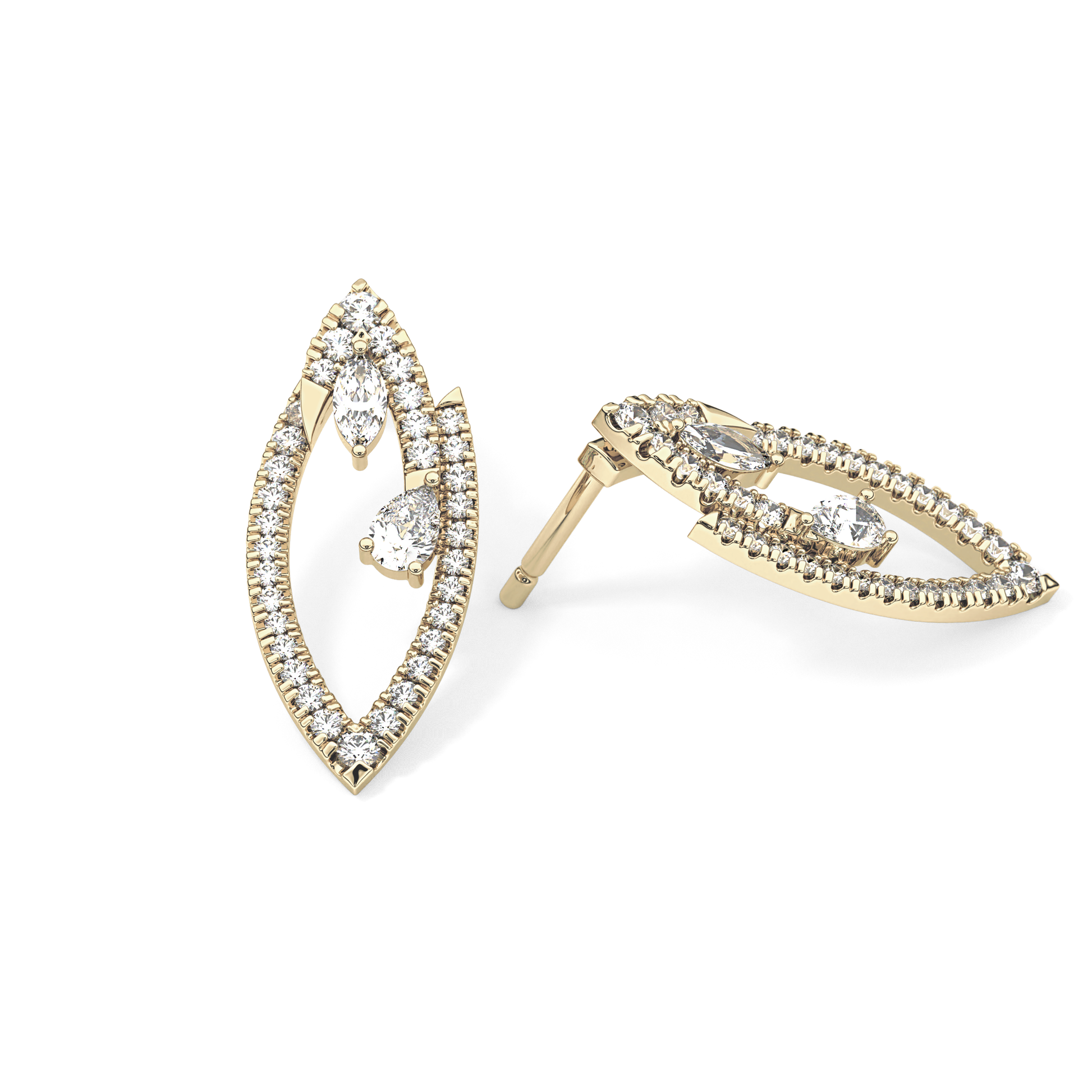 0.4 TCW Round Lab Grown Diamond Stud Earrings