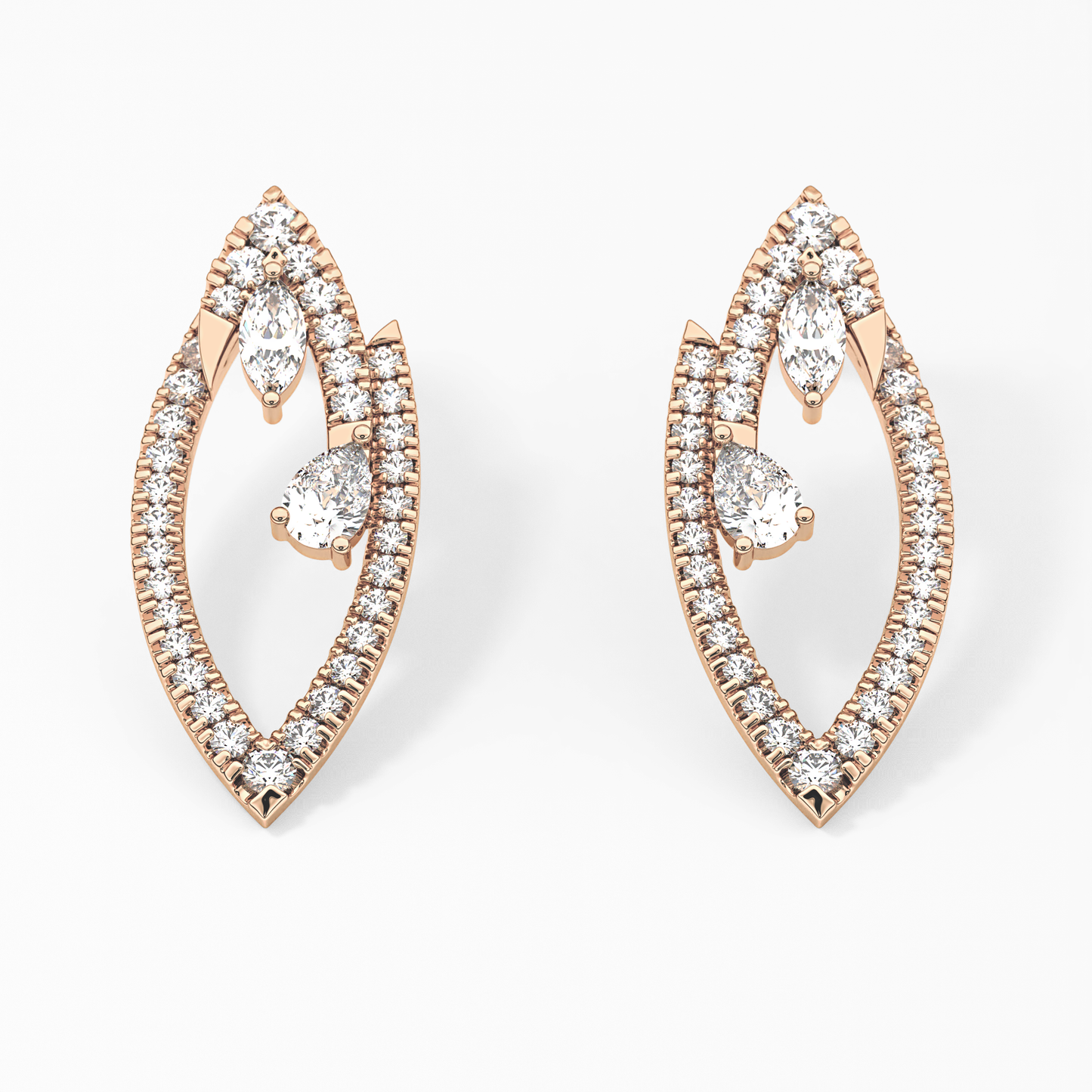 0.4 TCW Round Lab Grown Diamond Stud Earrings