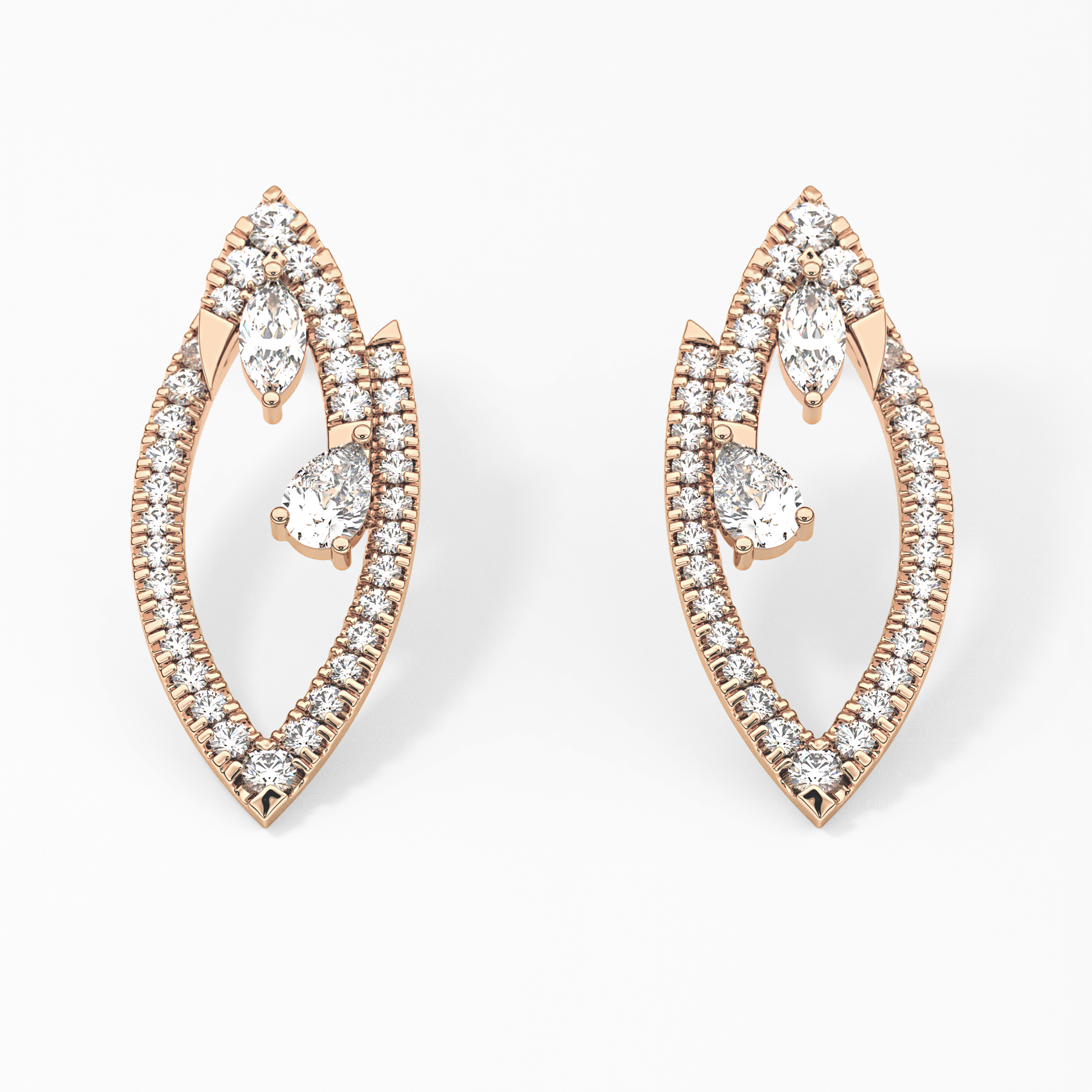 0.4 TCW Round Lab Grown Diamond Stud Earrings