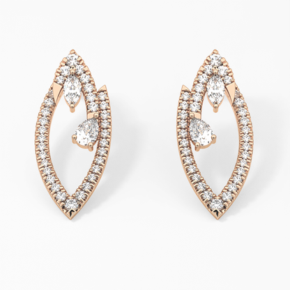 0.4 TCW Round Lab Grown Diamond Stud Earrings