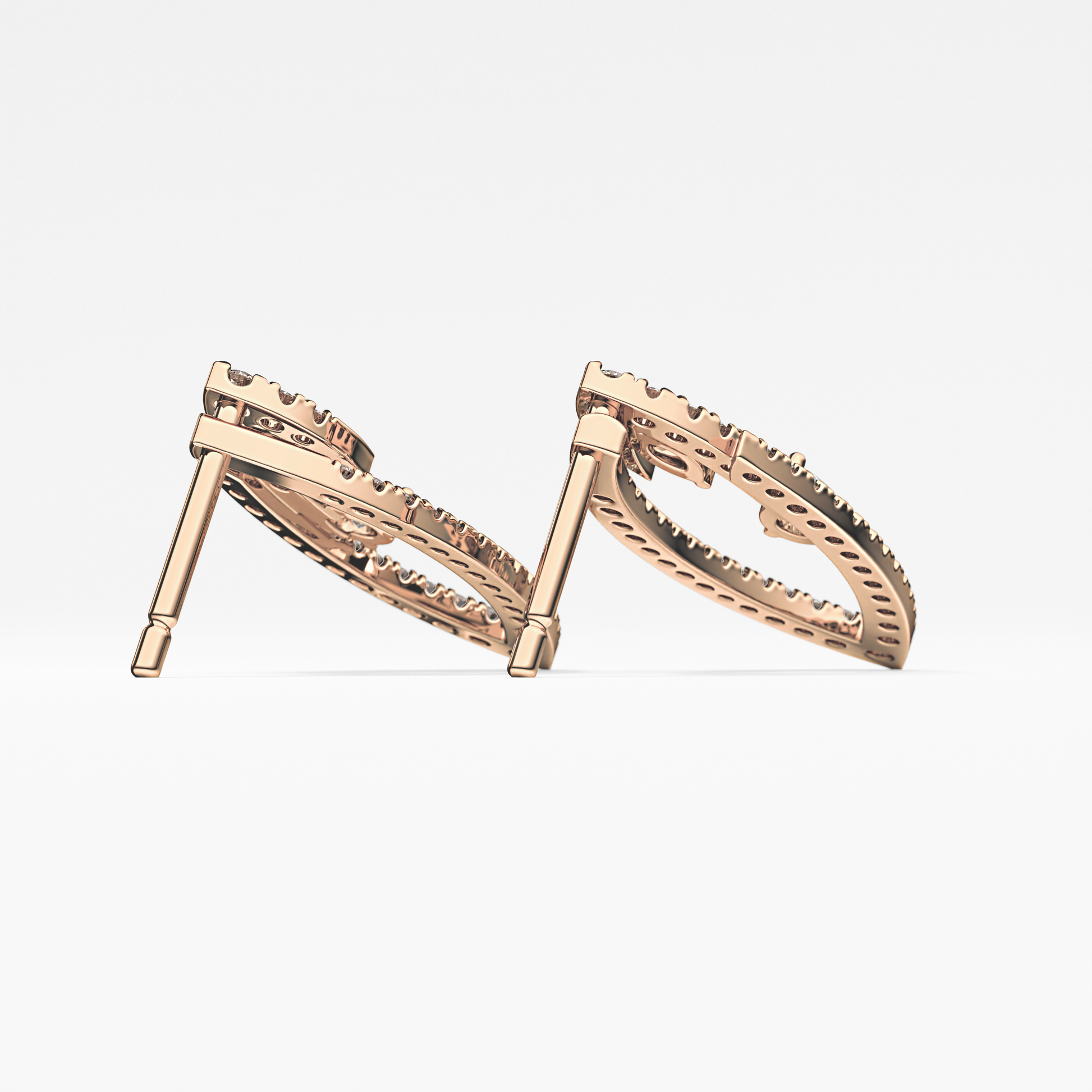0.4 TCW Round Lab Grown Diamond Stud Earrings