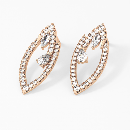 0.4 TCW Round Lab Grown Diamond Stud Earrings
