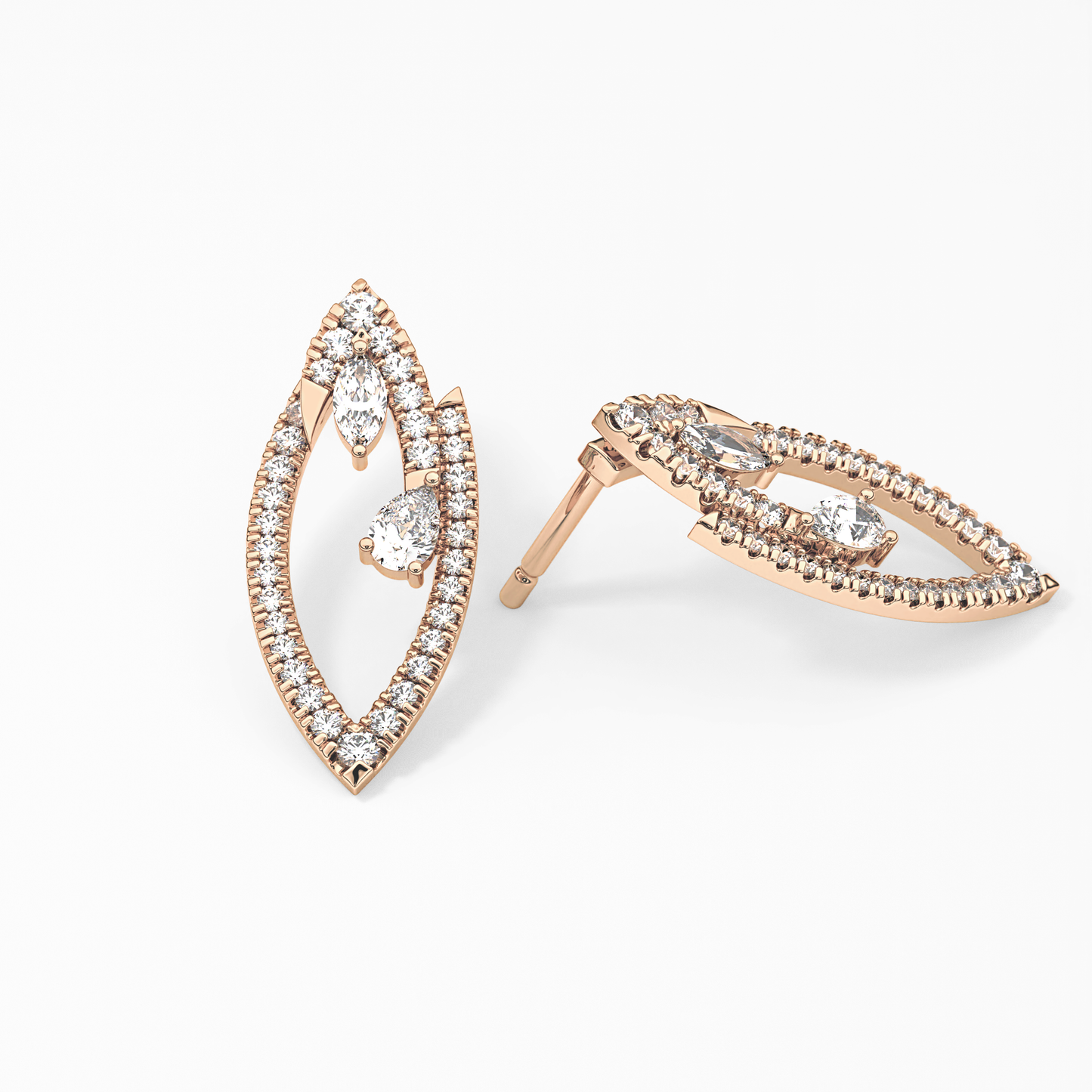 0.4 TCW Round Lab Grown Diamond Stud Earrings