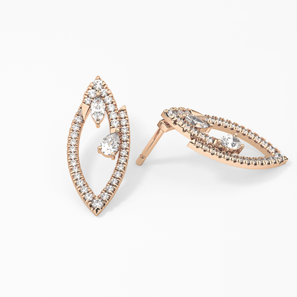 0.4 TCW Round Lab Grown Diamond Stud Earrings