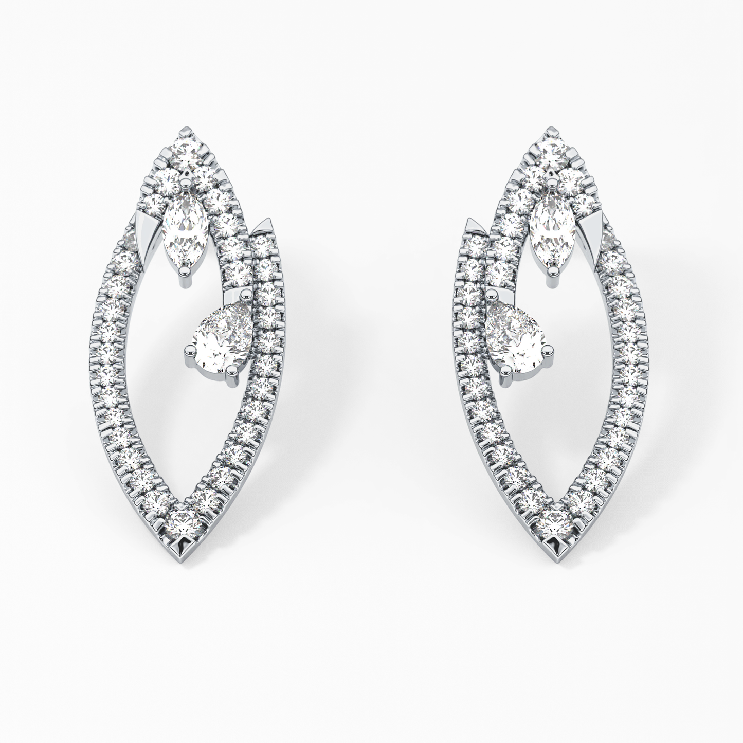 0.4 TCW Round Lab Grown Diamond Stud Earrings