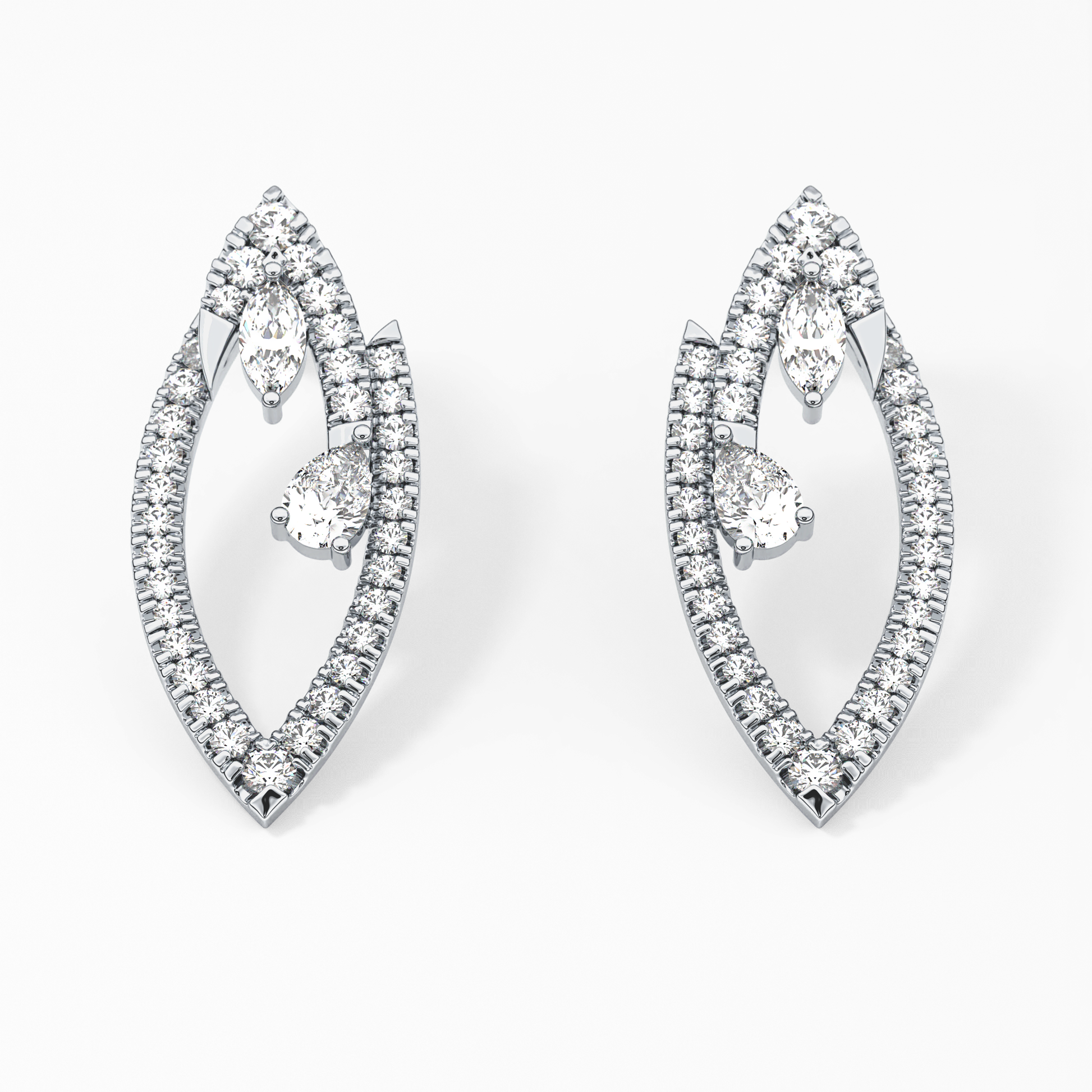 0.4 TCW Round Lab Grown Diamond Stud Earrings