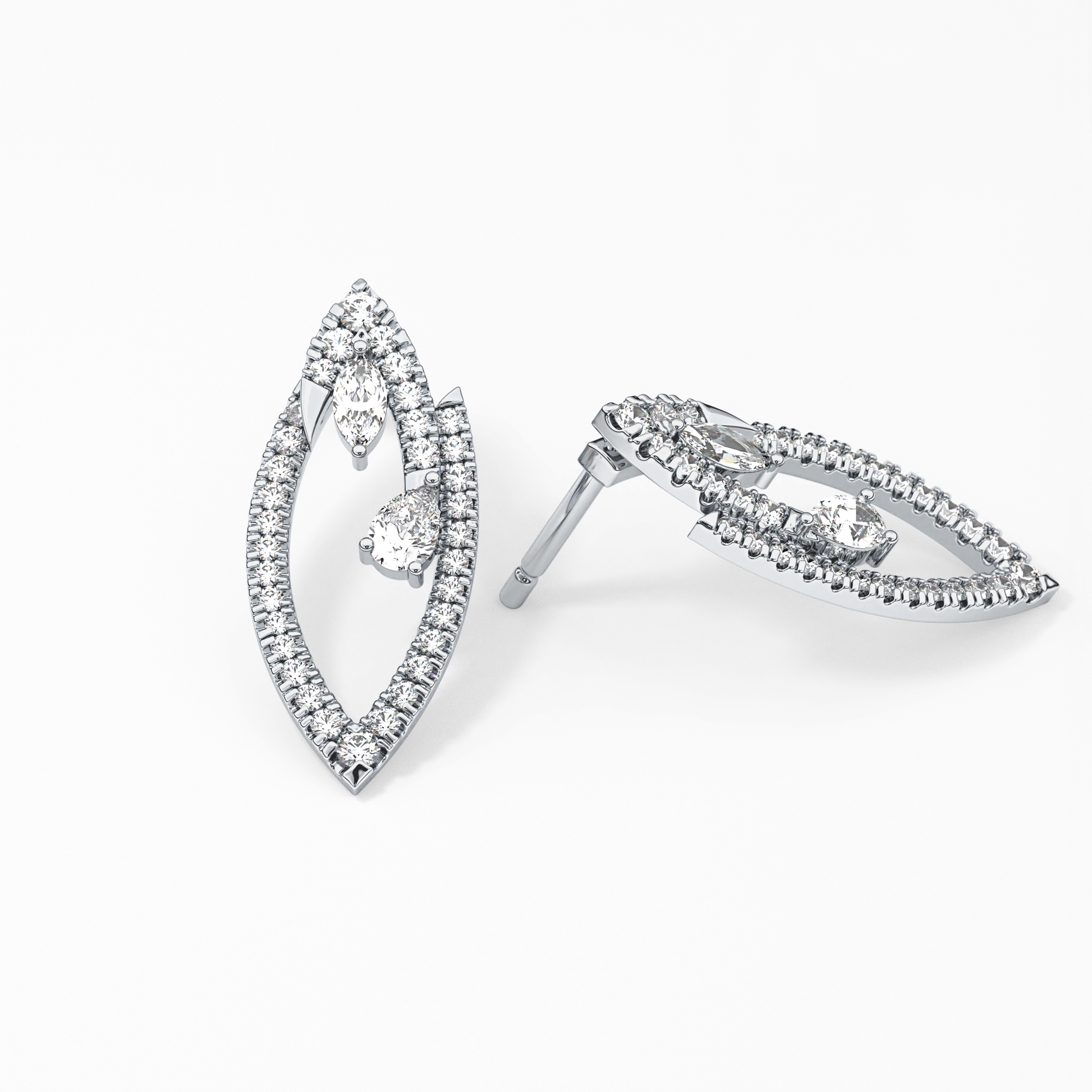0.4 TCW Round Lab Grown Diamond Stud Earrings