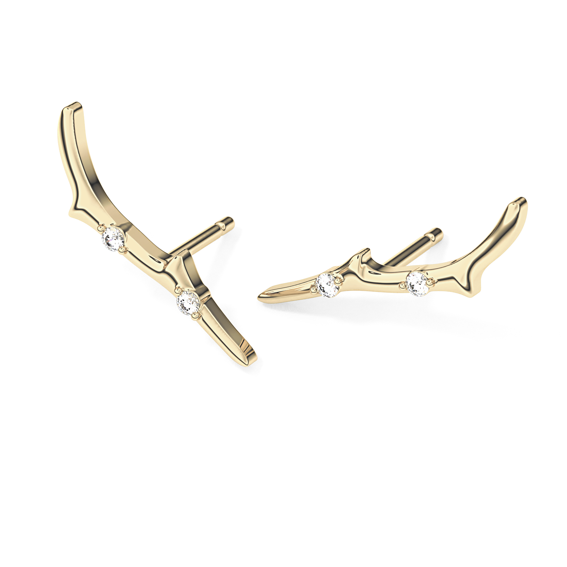 0.4 TCW Round Lab Grown Diamond Stud Earrings