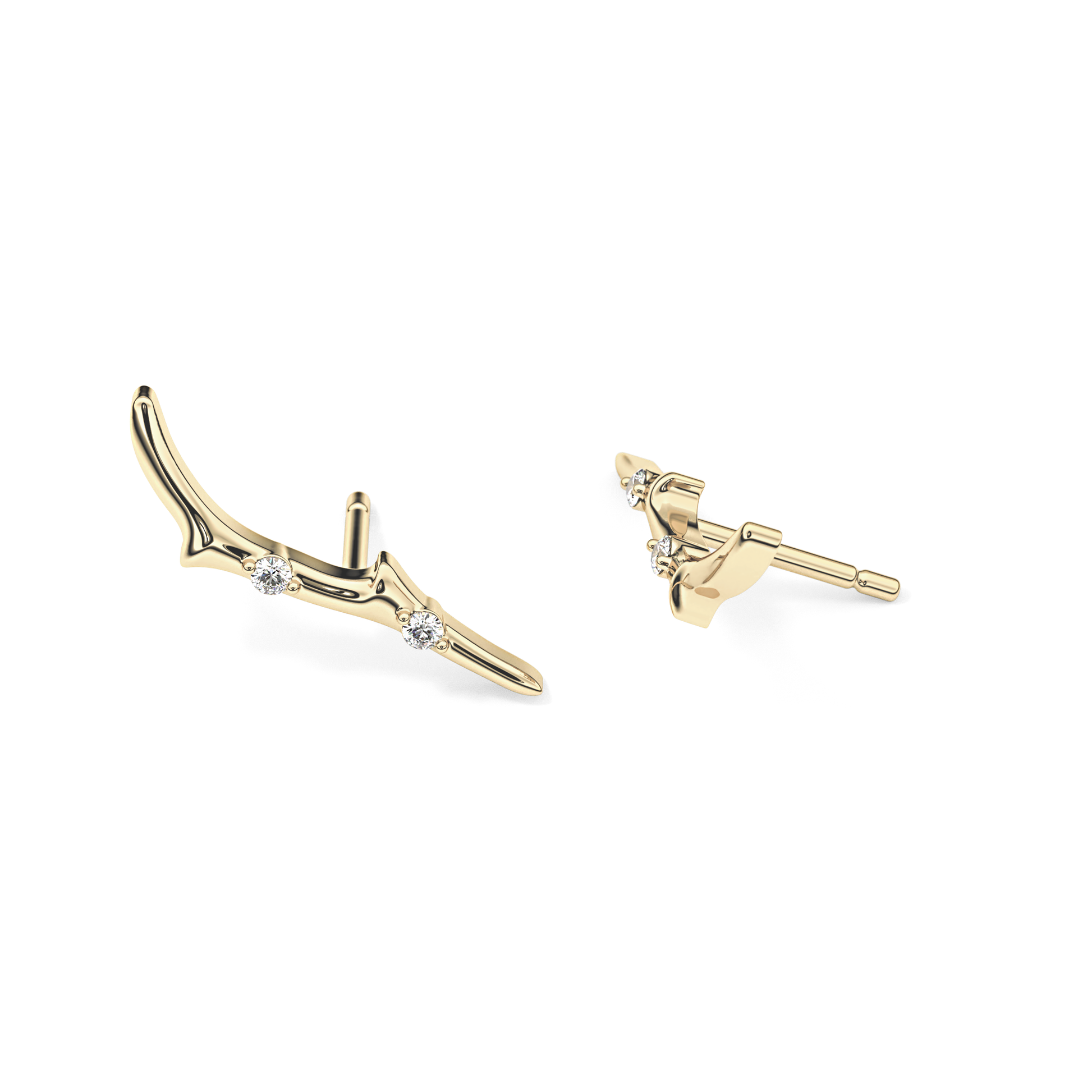 0.4 TCW Round Lab Grown Diamond Stud Earrings