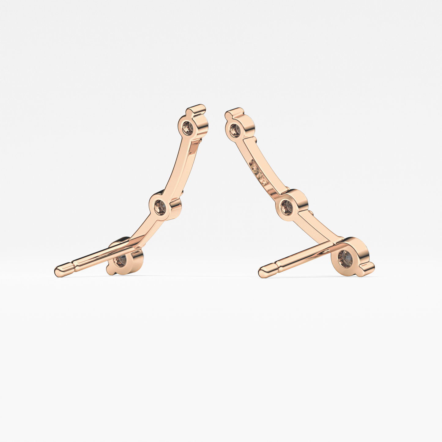 0.4 TCW Round Lab Grown Diamond Stud Earrings