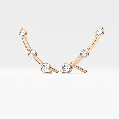 0.4 TCW Round Lab Grown Diamond Stud Earrings