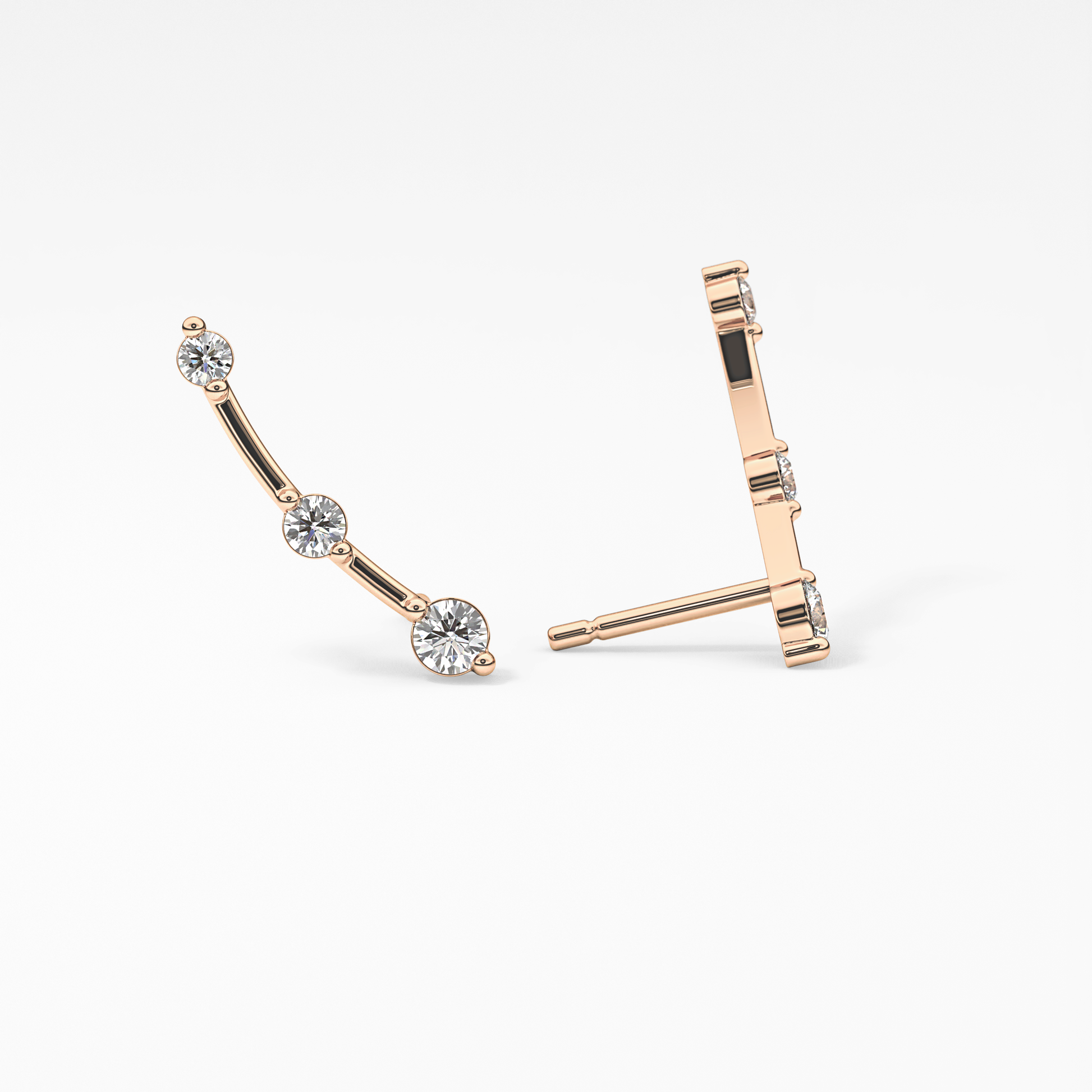 0.4 TCW Round Lab Grown Diamond Stud Earrings