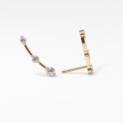 0.4 TCW Round Lab Grown Diamond Stud Earrings