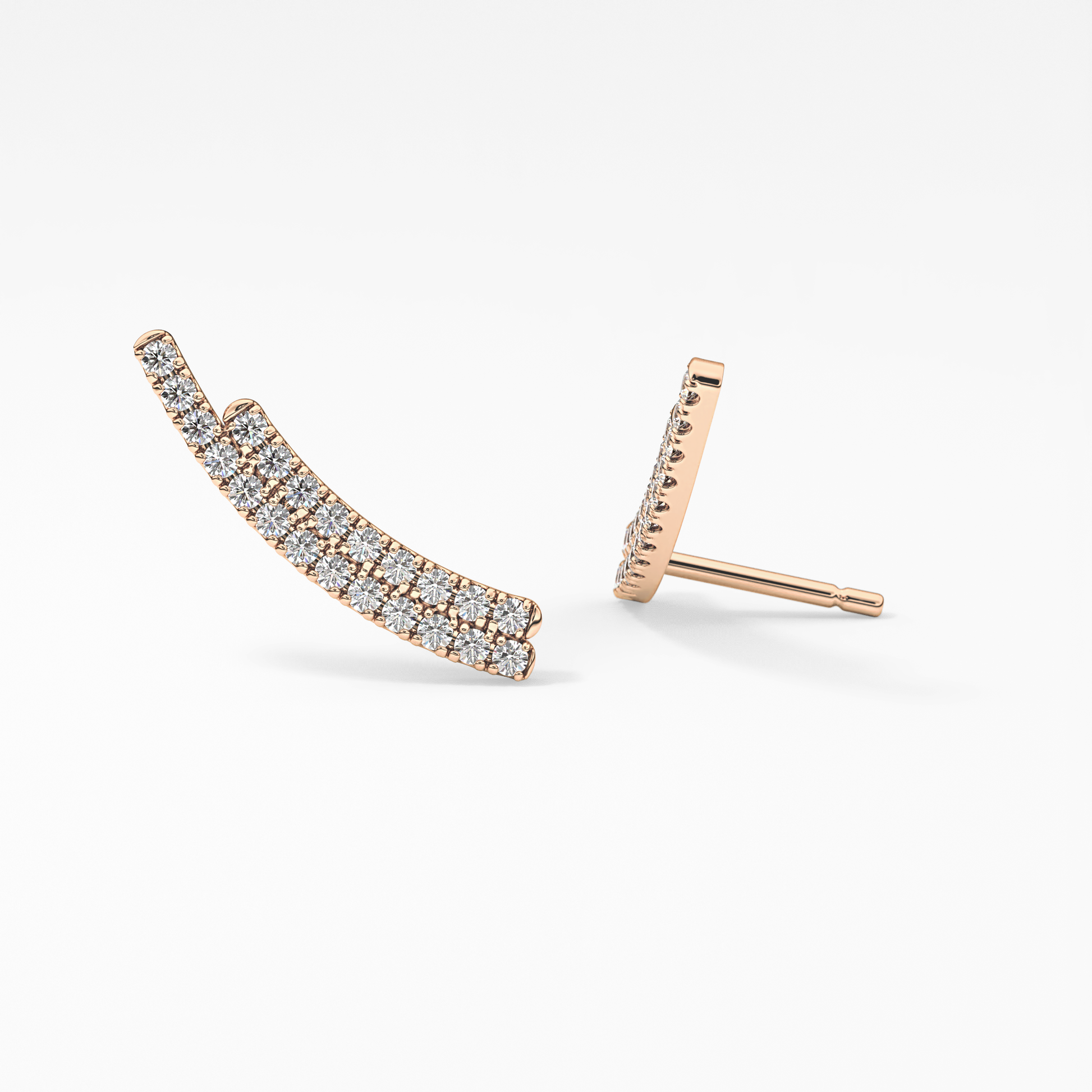 0.4 TCW Round Lab Grown Diamond Stud Earrings