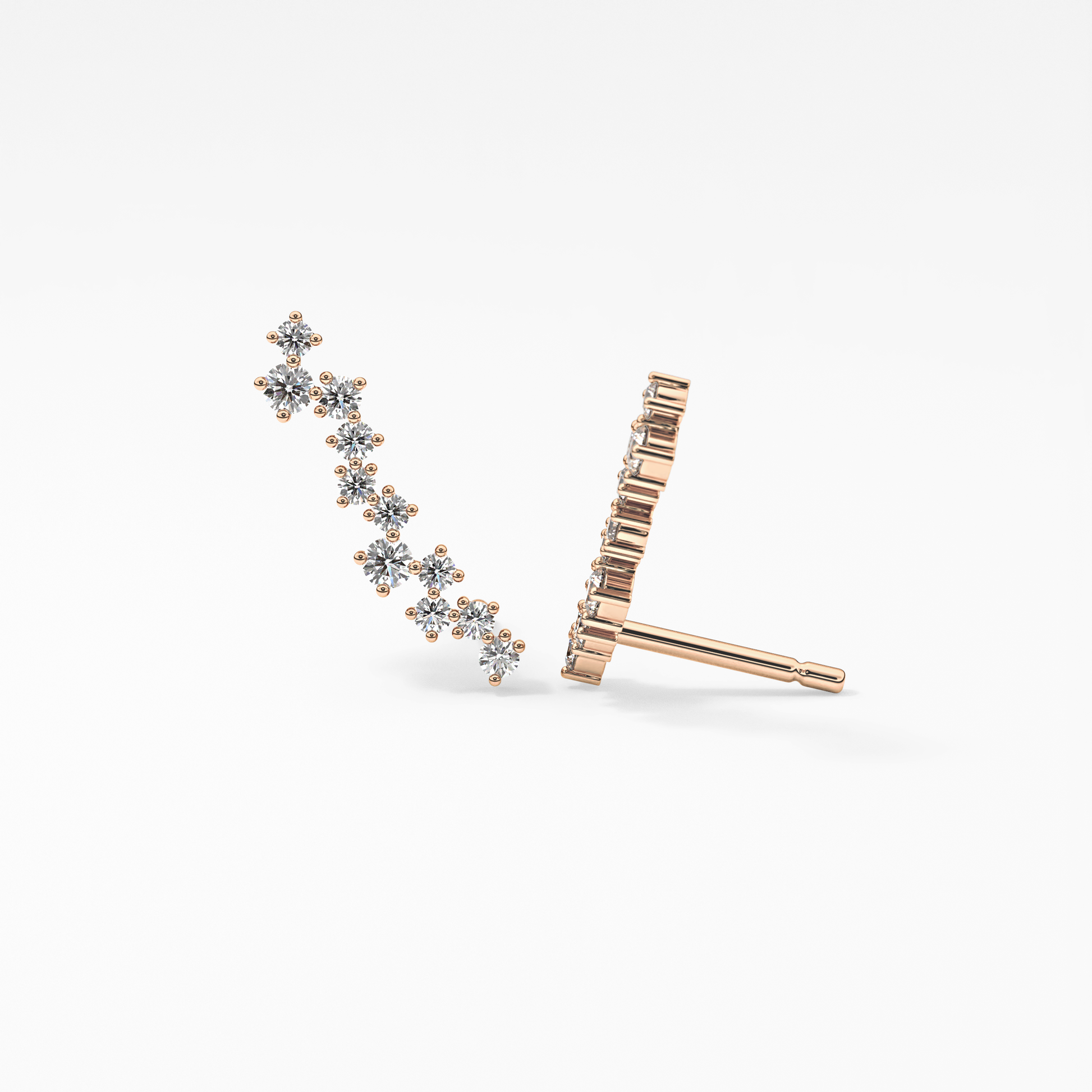 0.4 TCW Round Lab Grown Diamond Stud Earrings