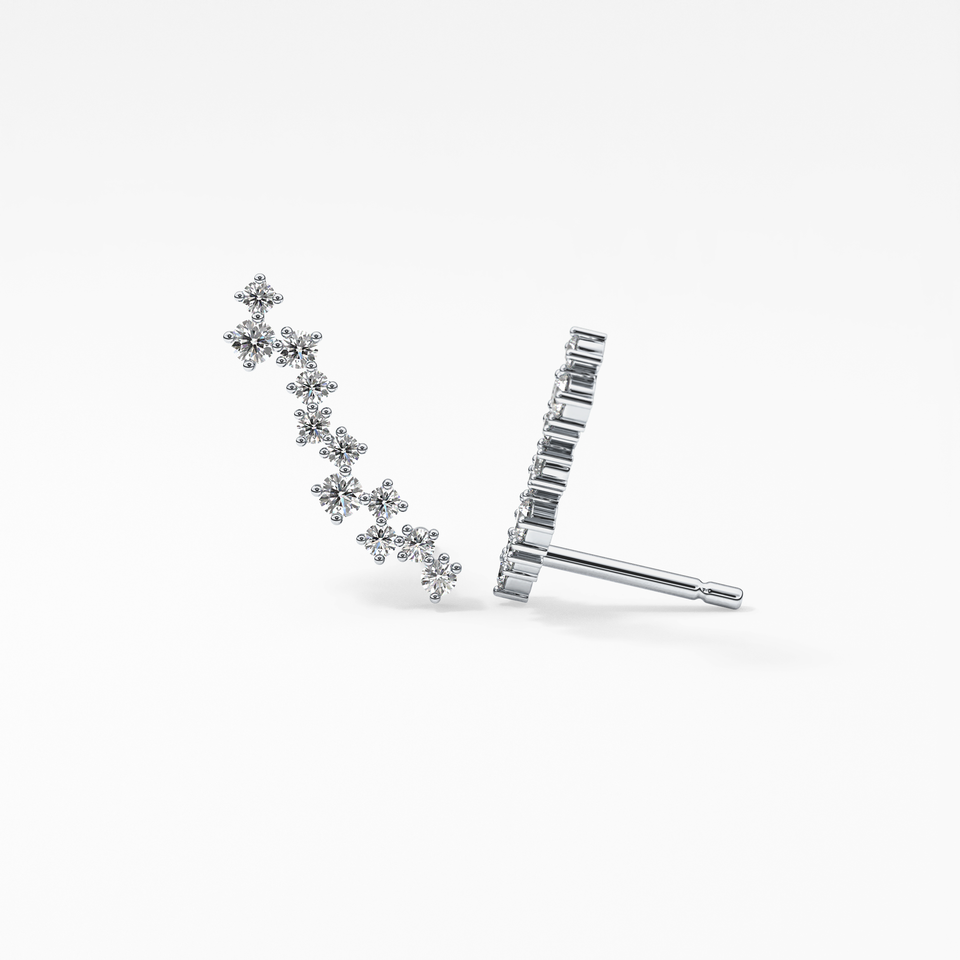 0.4 TCW Round Lab Grown Diamond Stud Earrings