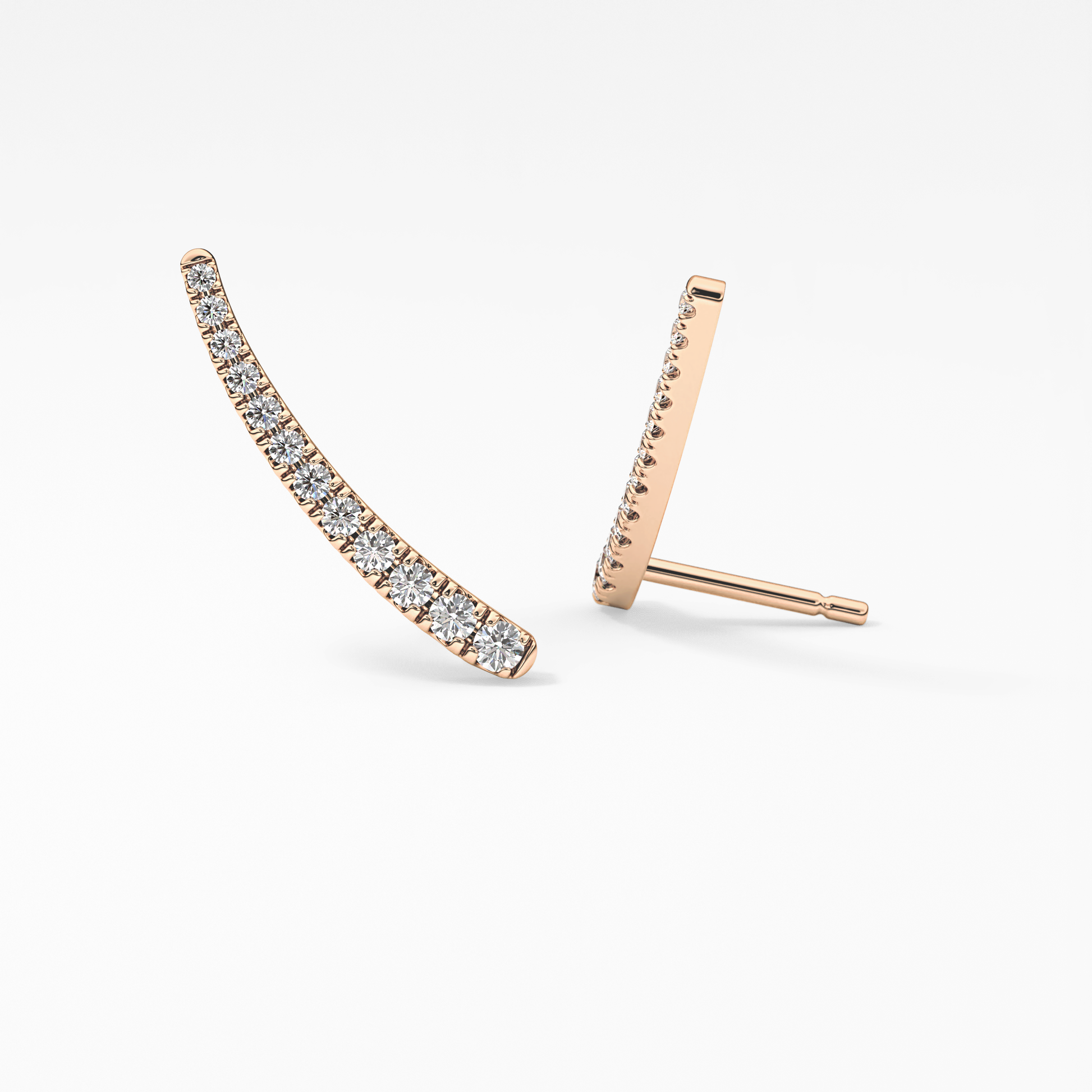 0.4 TCW Round Lab Grown Diamond Stud Earrings