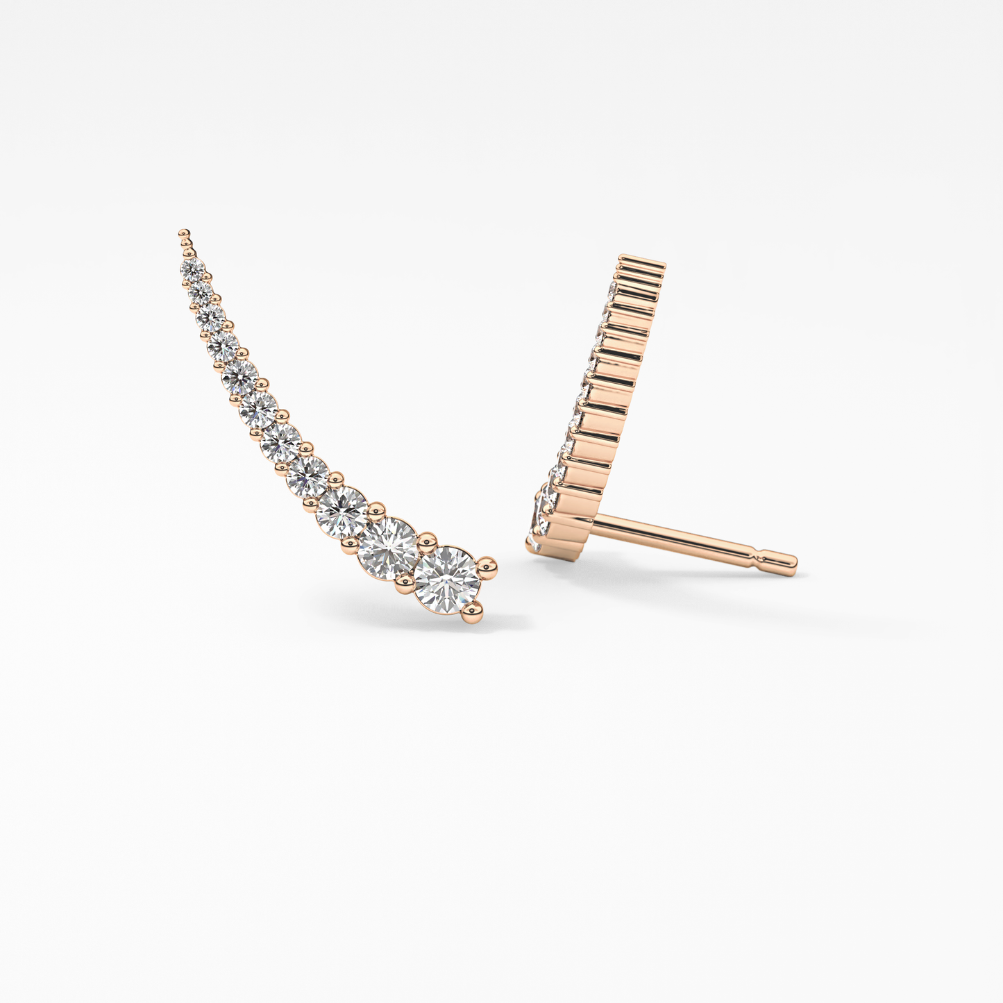 0.4 TCW Round Lab Grown Diamond Stud Earrings