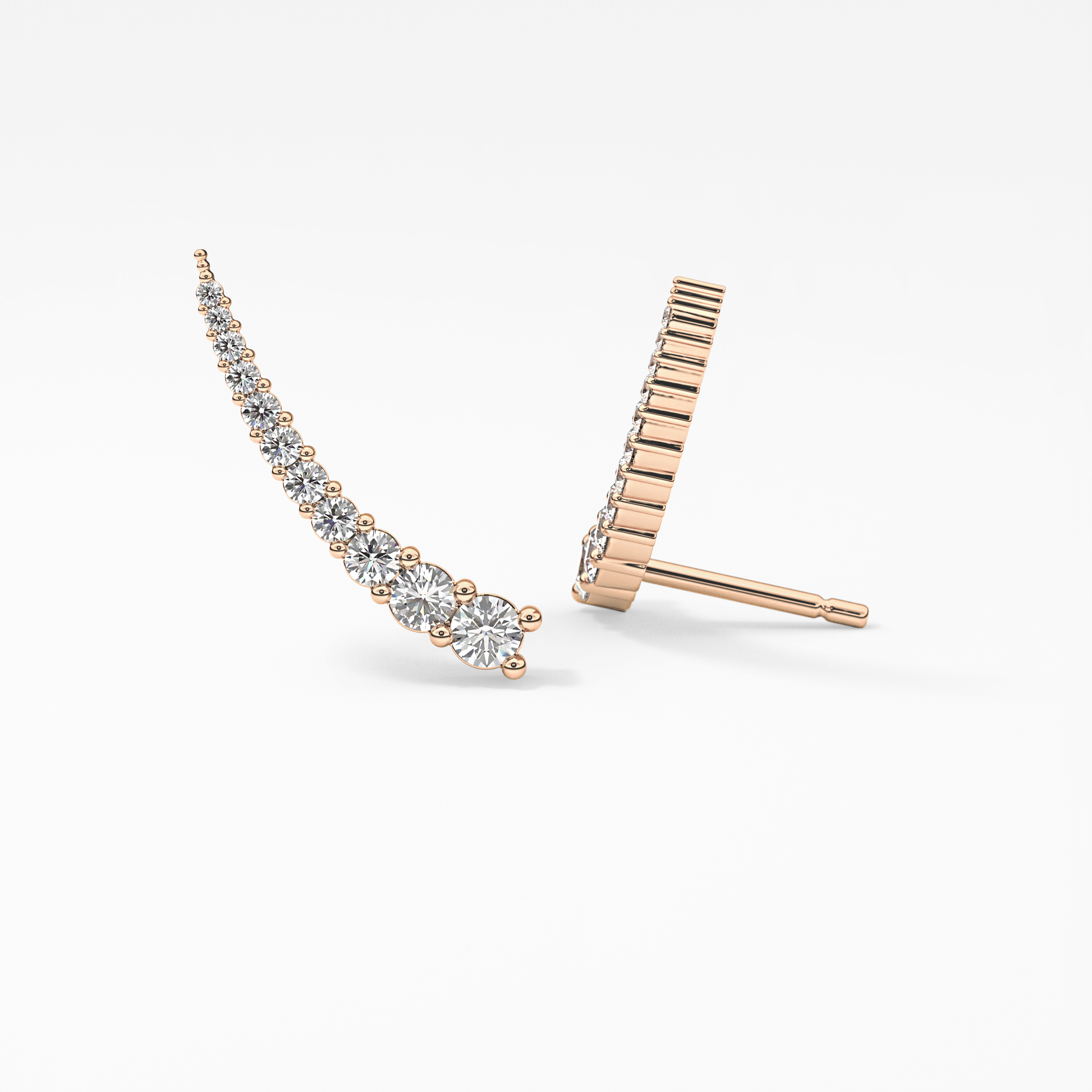 0.4 TCW Round Lab Grown Diamond Stud Earrings