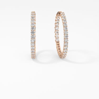 0.4 TCW Round Lab Grown Diamond Stud Earrings
