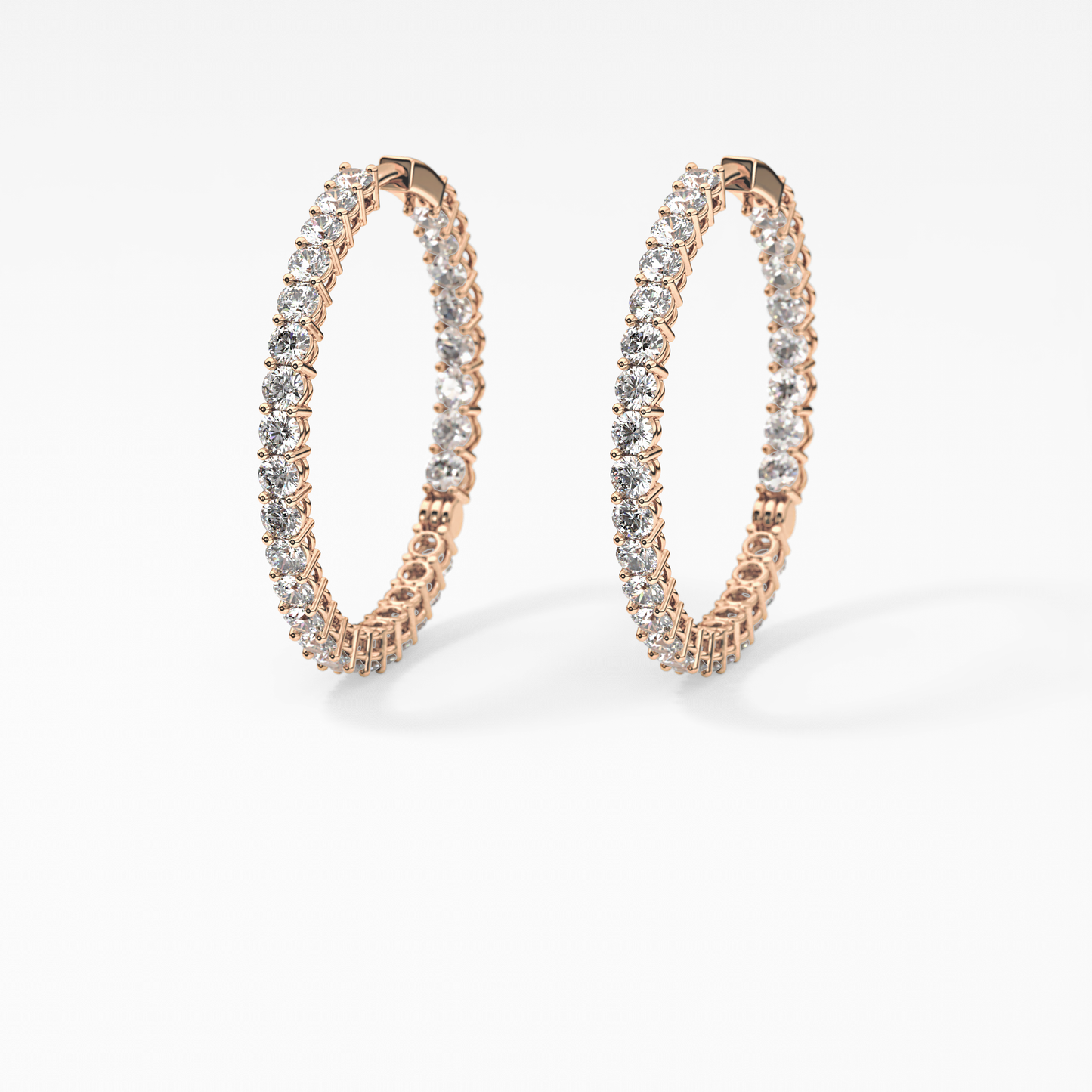 0.4 TCW Round Lab Grown Diamond Stud Earrings