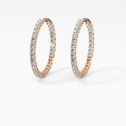 0.4 TCW Round Lab Grown Diamond Stud Earrings