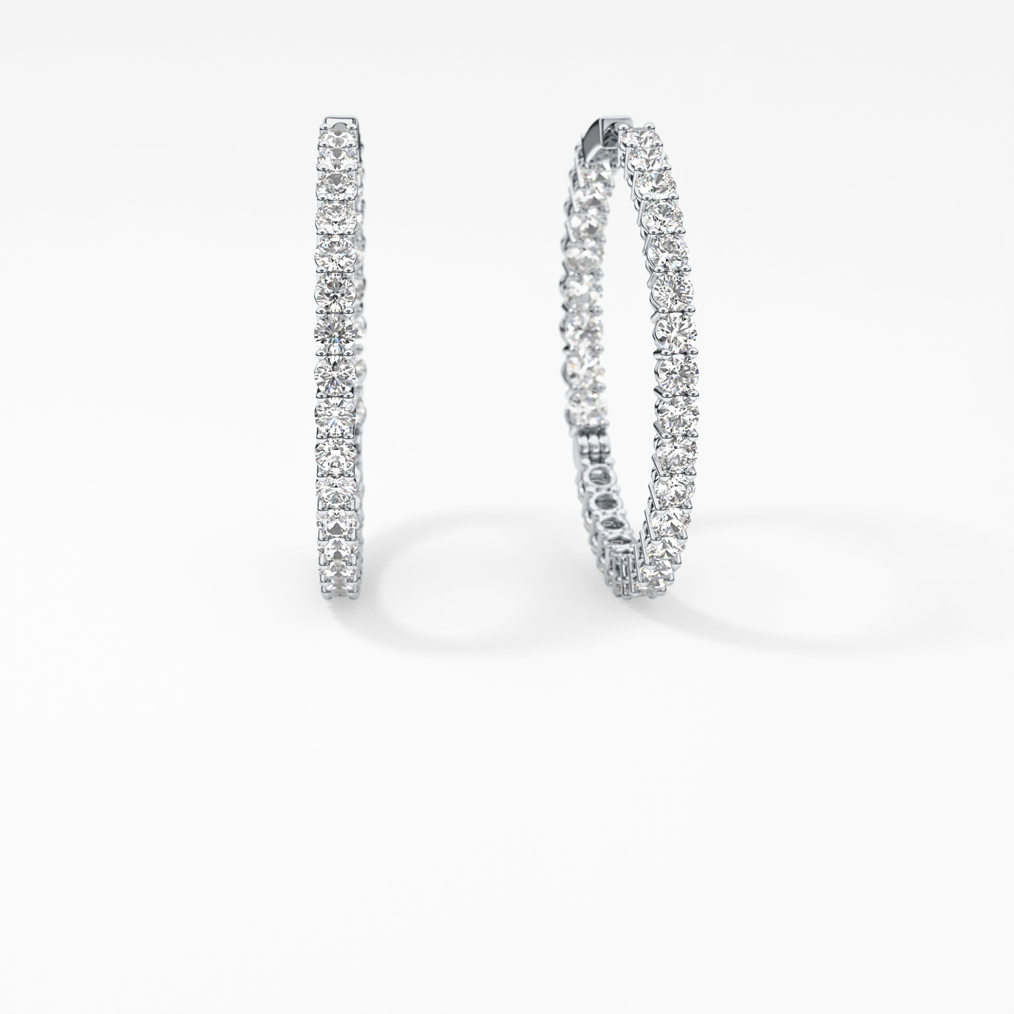 0.4 TCW Round Lab Grown Diamond Stud Earrings