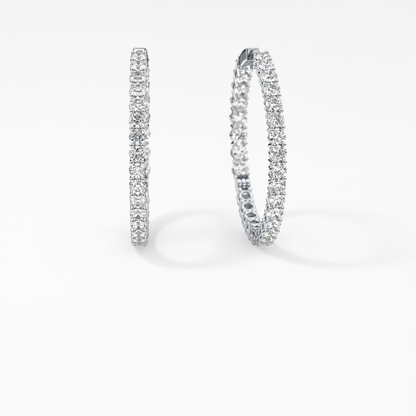 0.4 TCW Round Lab Grown Diamond Stud Earrings