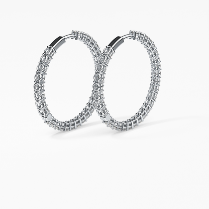 0.4 TCW Round Lab Grown Diamond Stud Earrings