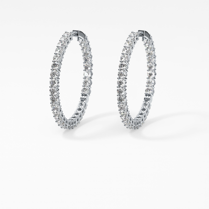 0.4 TCW Round Lab Grown Diamond Stud Earrings