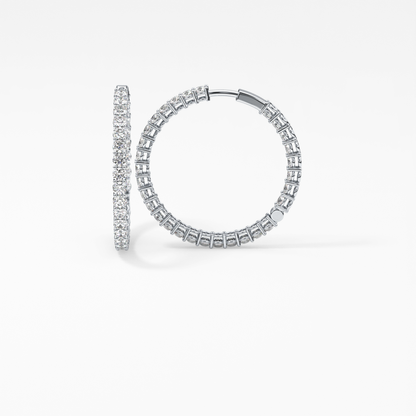 0.4 TCW Round Lab Grown Diamond Stud Earrings