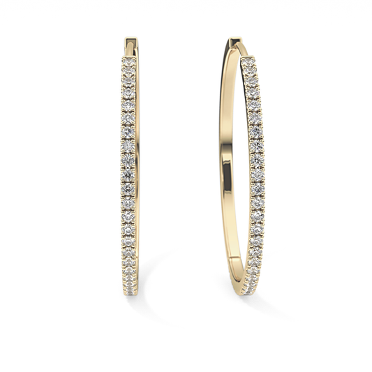 0.4 TCW Round Lab Grown Diamond Stud Earrings