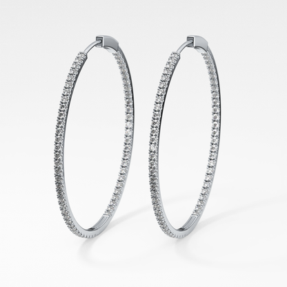 0.4 TCW Round Lab Grown Diamond Stud Earrings