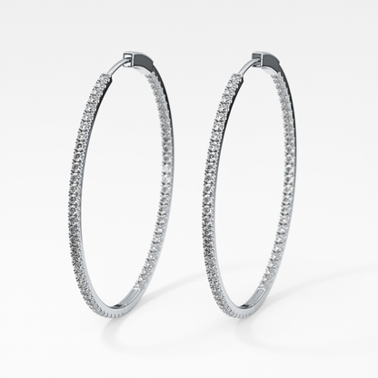 0.4 TCW Round Lab Grown Diamond Stud Earrings