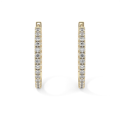 0.4 TCW Round Lab Grown Diamond Stud Earrings