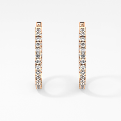 0.4 TCW Round Lab Grown Diamond Stud Earrings