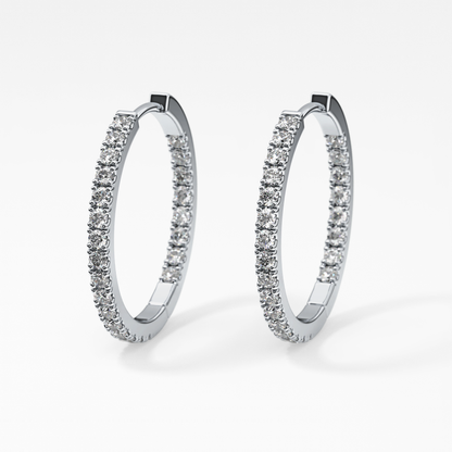 0.4 TCW Round Lab Grown Diamond Stud Earrings