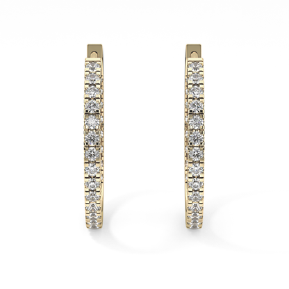 0.4 TCW Round Lab Grown Diamond Stud Earrings
