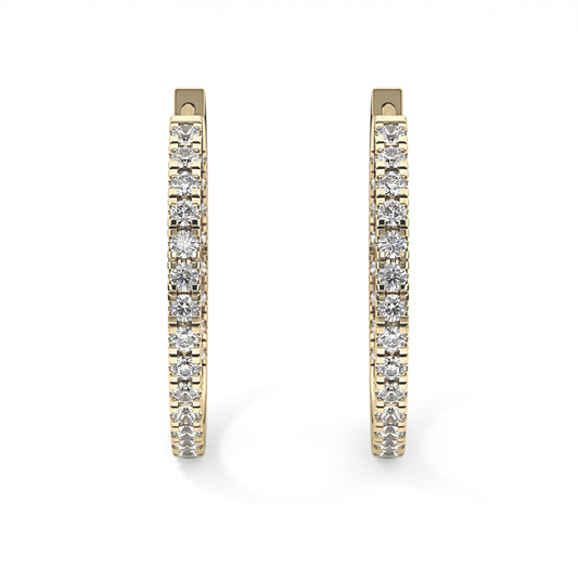 0.4 TCW Round Lab Grown Diamond Stud Earrings