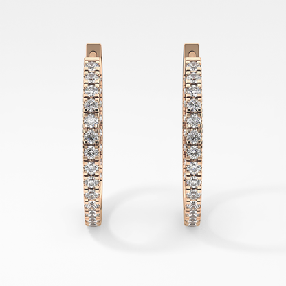 0.4 TCW Round Lab Grown Diamond Stud Earrings