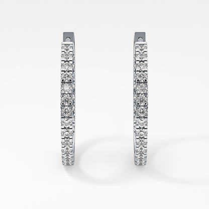 0.4 TCW Round Lab Grown Diamond Stud Earrings