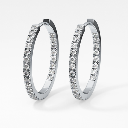 0.4 TCW Round Lab Grown Diamond Stud Earrings