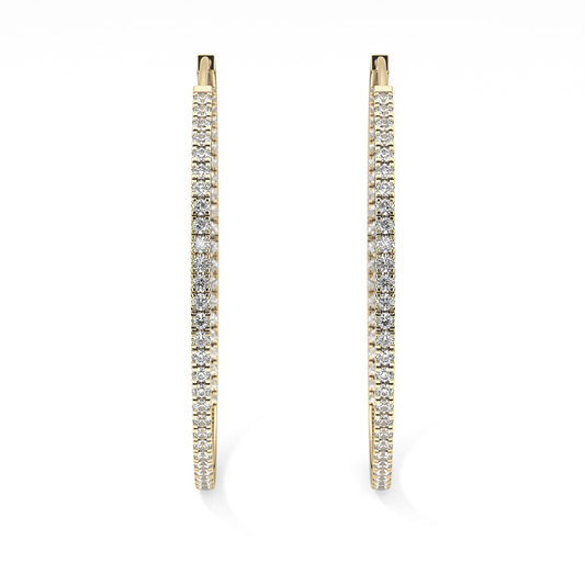 0.4 TCW Round Lab Grown Diamond Stud Earrings