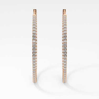 0.4 TCW Round Lab Grown Diamond Stud Earrings