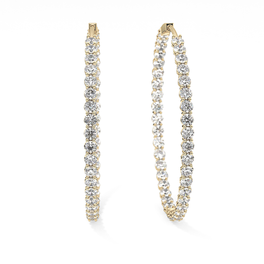0.4 TCW Round Lab Grown Diamond Stud Earrings